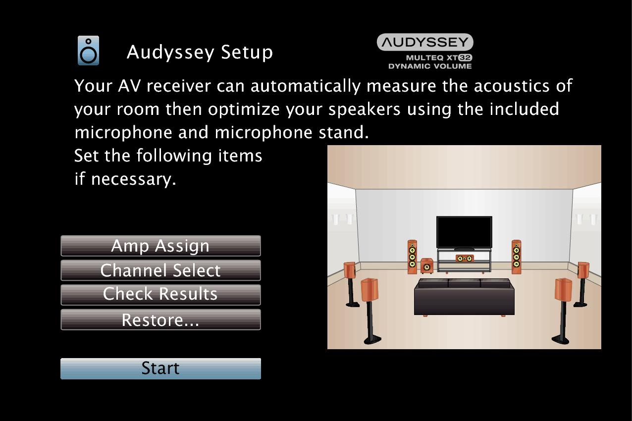GUI AudysseySetup3 MultEQ XT32